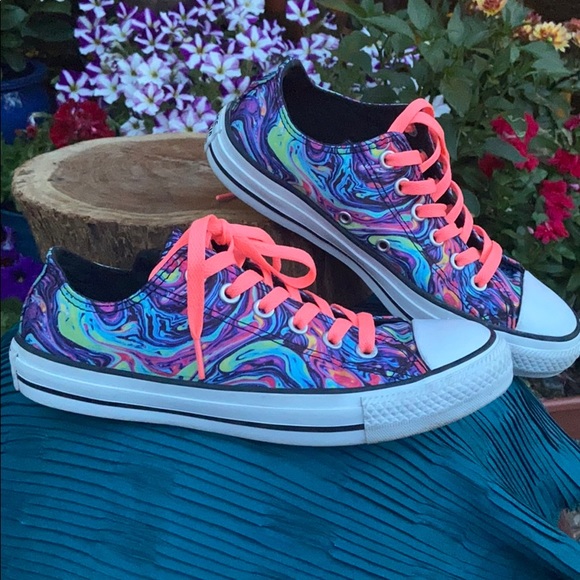 Psychedelic / Hippy Chick Converse Sz 7 - Picture 16 of 16